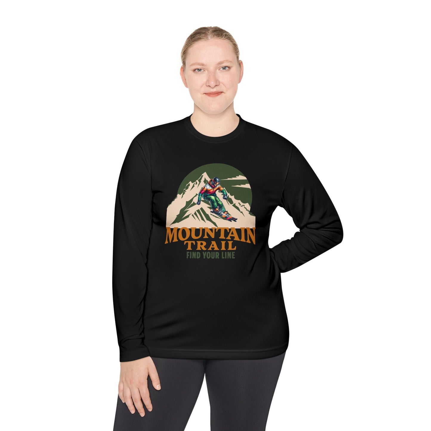 Mountain Trail Long Sleeve Tee - Find Your Line, Outdoor Adventure Shirt