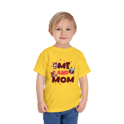 T-shirt pour tout-petits avec motifs d'animaux « Moi et maman »