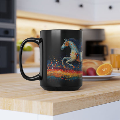 Tasse à motif de cheval blanc majestueux (11 oz, 15 oz)