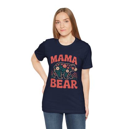 Nana Bear Mother's Day Bella+Canvas Unisex T-Shirt, showcasing a cozy design perfect for family celebrations. Made from 100% lightweight cotton, emphasizing comfort and style, aligning with FireBrook Essentials' uplifting apparel ethos.