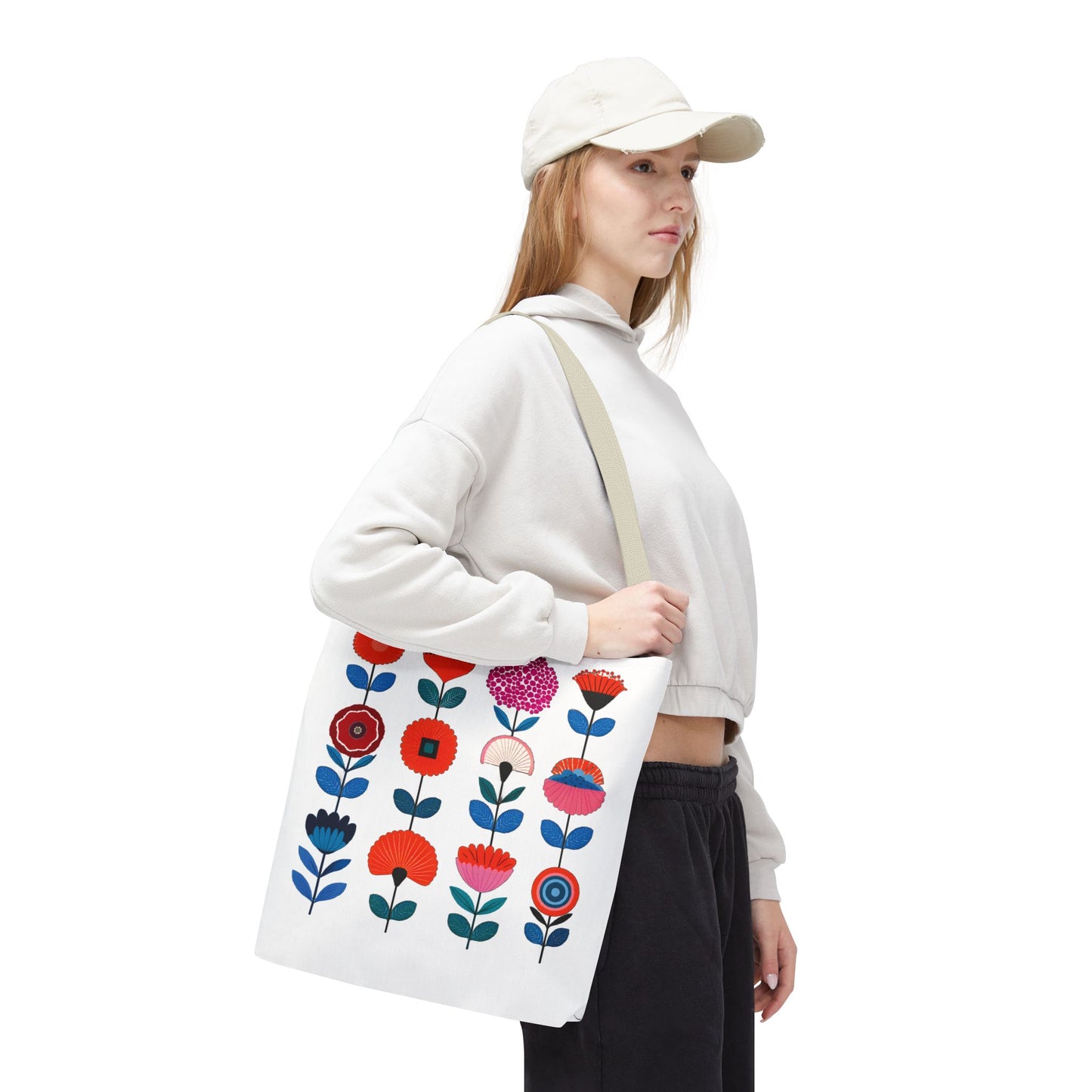 Floral Design Tote Bag