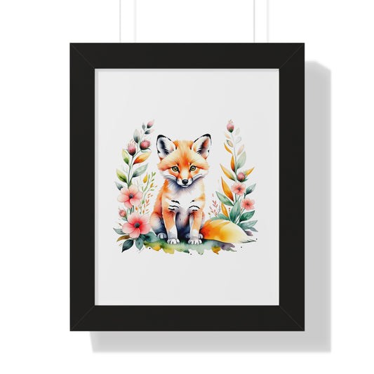 Baby Fox Watercolor Illustration