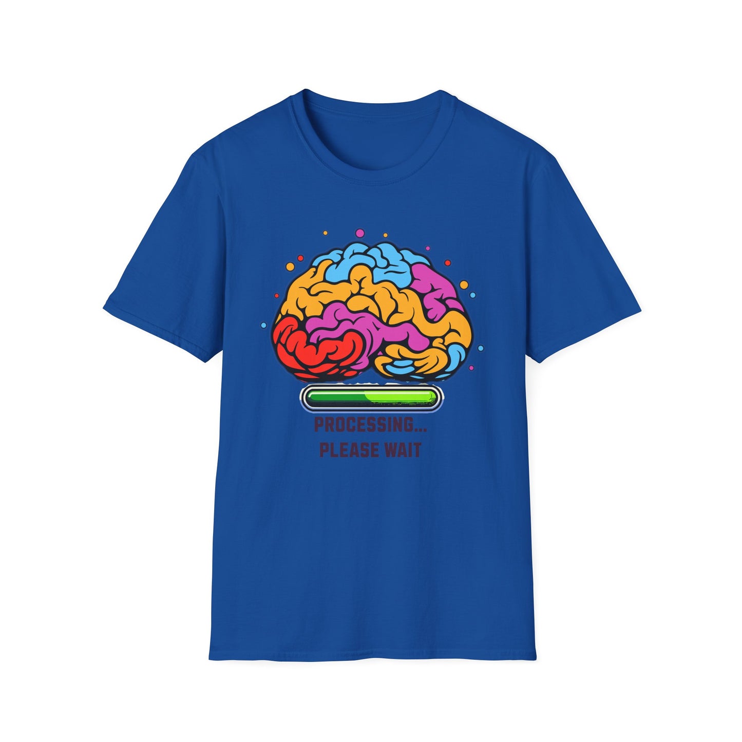 Funny Brain Processing Unisex Softstyle T-Shirt