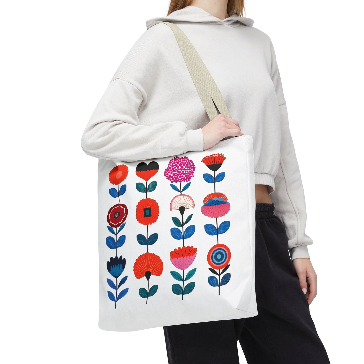 Floral Design Tote Bag