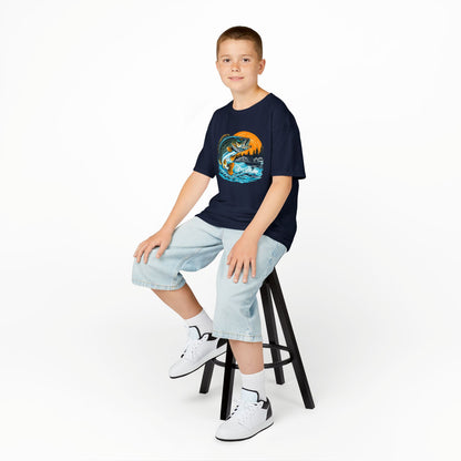 Leaping Bass Fishing Adventure Youth T-Shirt