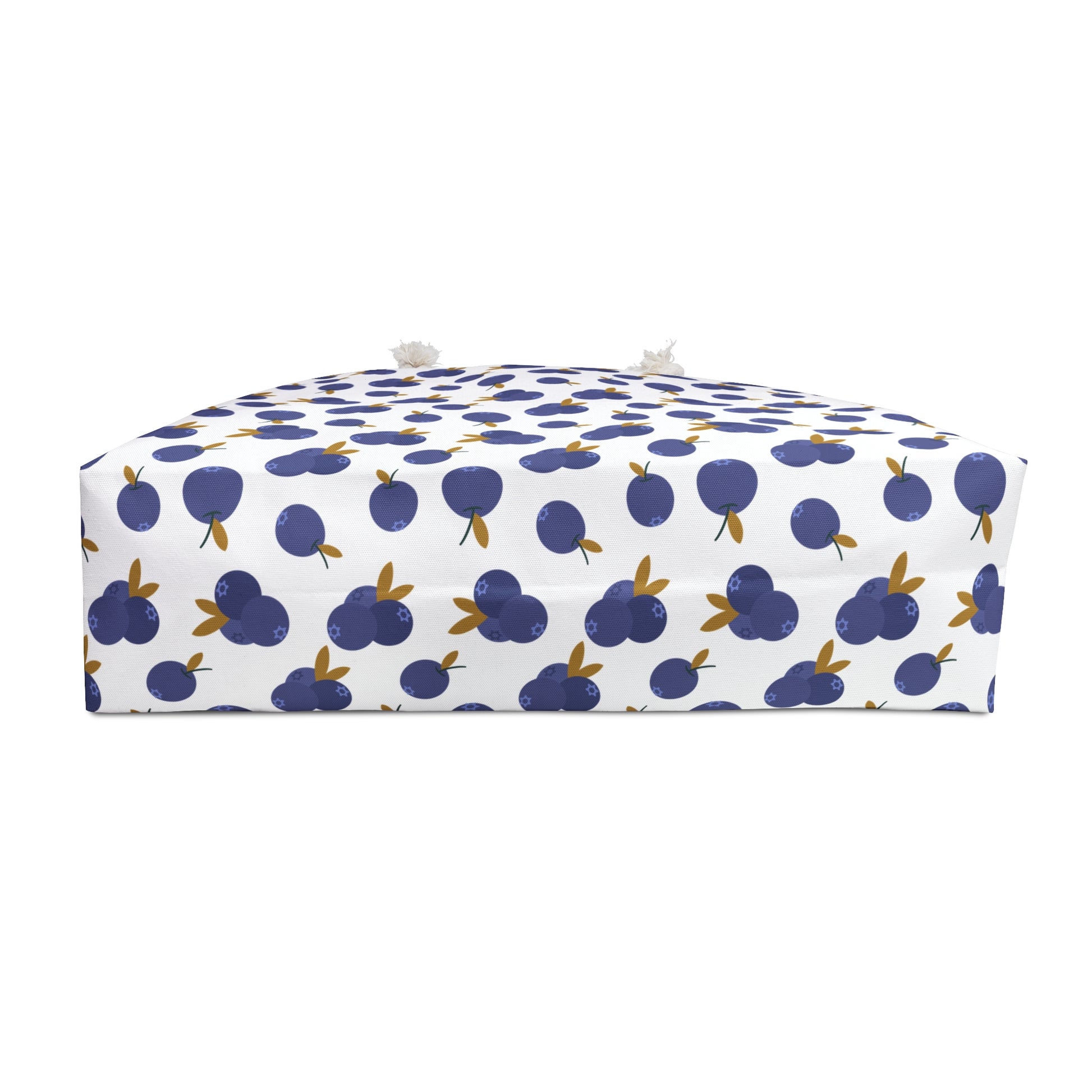 Weekender Bag - Blueberry Pattern Travel Tote: A stylish bag featuring a blueberry design, crafted from durable polyester with elegant rope handles, providing spacious storage for weekend getaways or overnight trips.