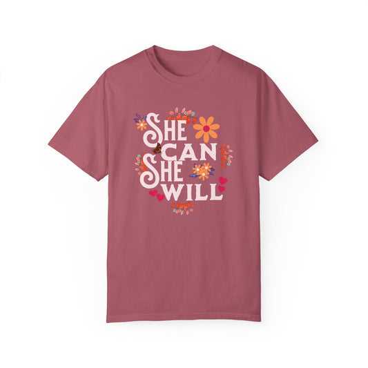 T-shirt « She Can She Will » pour la Journée internationale des femmes