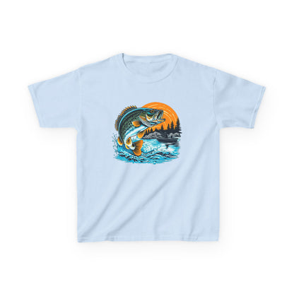 Leaping Bass Fishing Adventure Youth T-Shirt