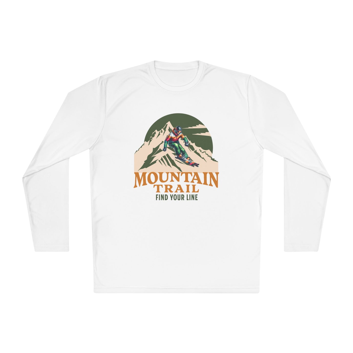 Mountain Trail Long Sleeve Tee - Find Your Line, Outdoor Adventure Shirt