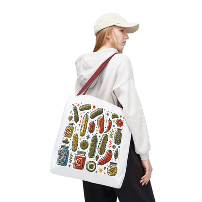 Grocery Tote Bags - Eco-Friendly Reusable Shopping Tote Set showcasing durable 100% polyester fabric, boxed corners for extra space, and reinforced handles. Available in three sizes for versatile, everyday use.