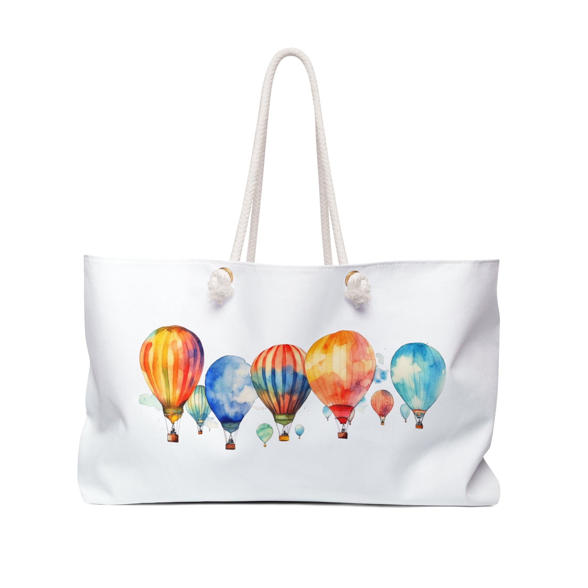 Weekender Bag - Air Balloon Festival Travel Tote: A stylish shoulder bag featuring a vibrant hot air balloon design, perfect for adventurous travelers seeking unique, eye-catching accessories. Ideal for weekend getaways.