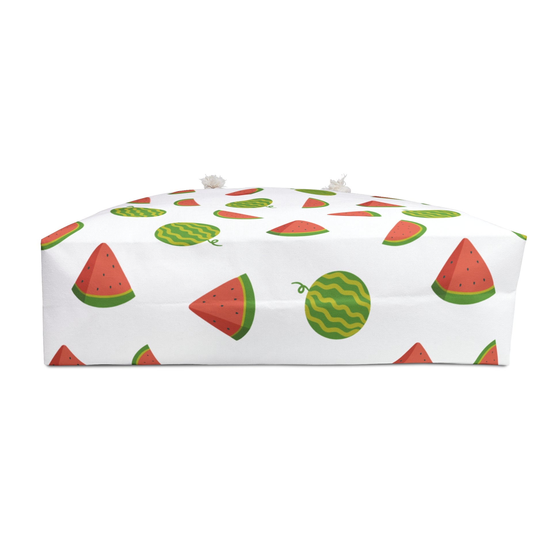 Watermelon Design Weekender Bag – Fun Summer Travel Tote: A vibrant, spacious bag featuring playful watermelon patterns, perfect for joyful, stylish getaways. Durable with rope handles, ideal for fruit lovers and summer enthusiasts.