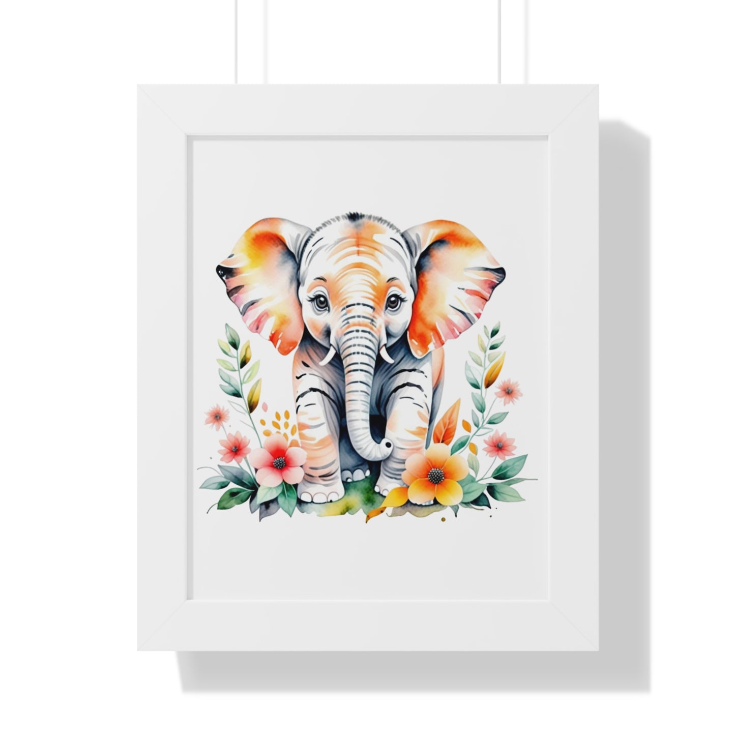 Whimsical Baby Elephant Wall Art Decor