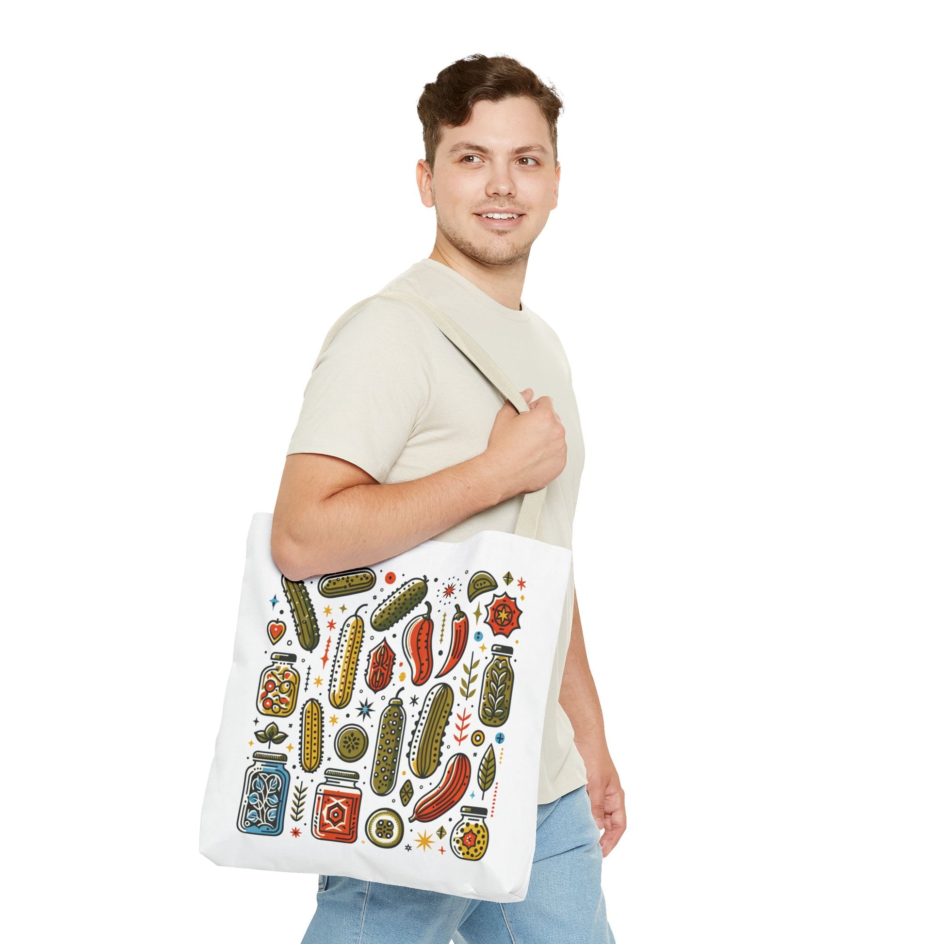 Grocery Tote Bags - Eco-Friendly Reusable Shopping Tote Set, showcasing durable 100% polyester with boxed corners and reinforced handles. Available in three sizes, ideal for everyday use and sustainability.