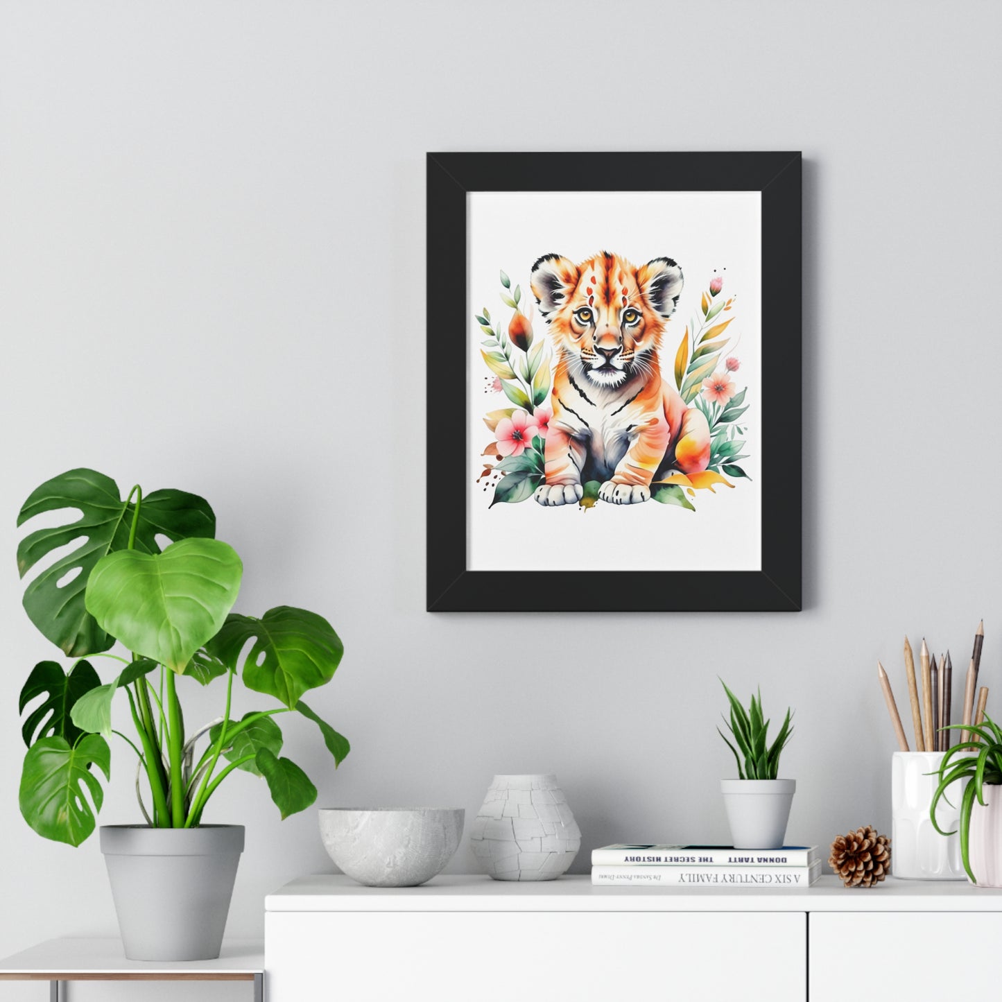 Whimsical Baby Tiger Wall Art