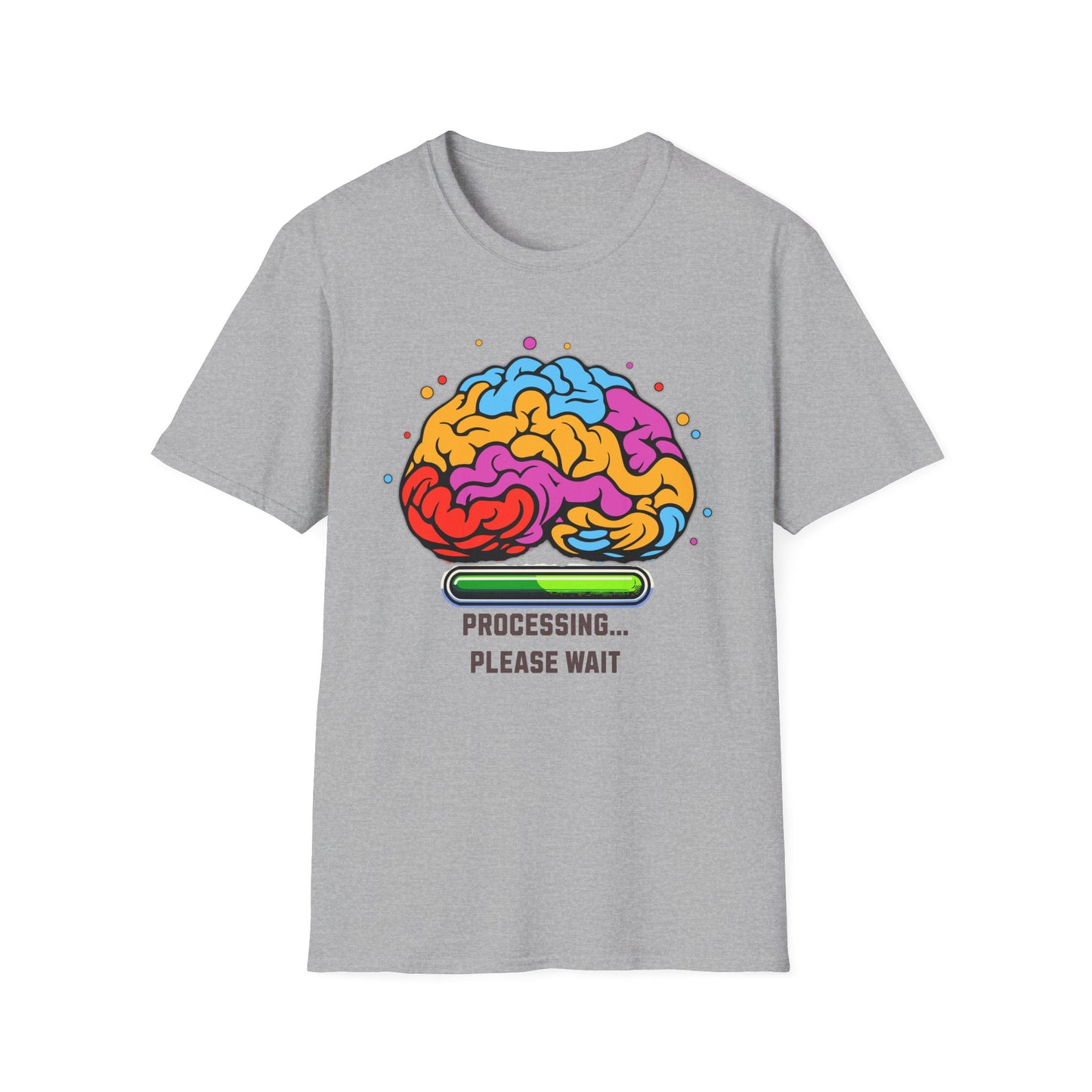 Funny Brain Processing Unisex Softstyle T-Shirt