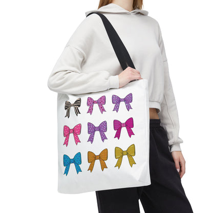 Bow Print Tote Bag