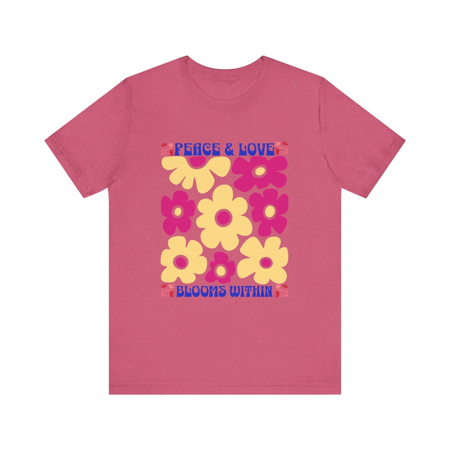 Peace and Love Blooms Within Yoga Tee -