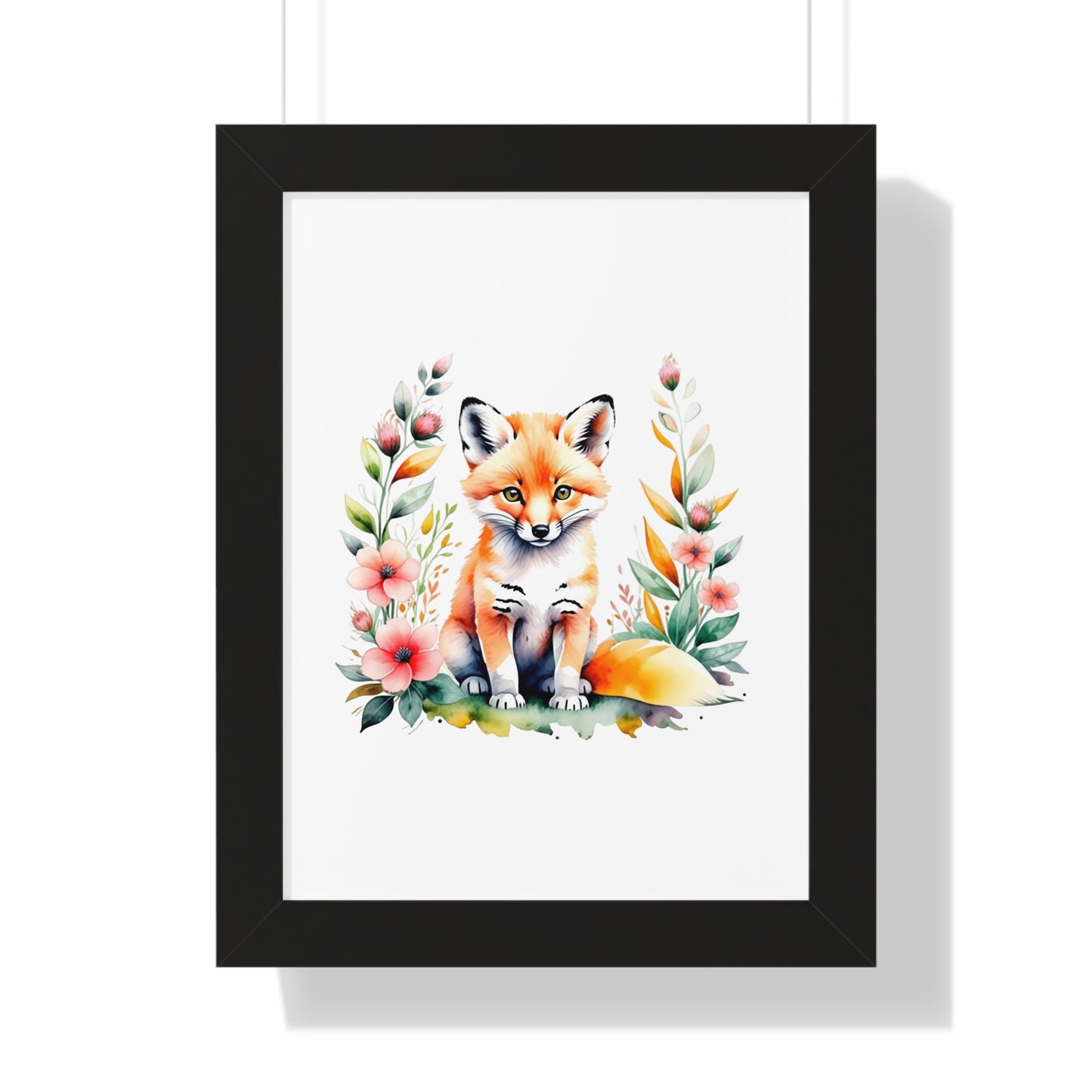 Baby Fox Watercolor Illustration