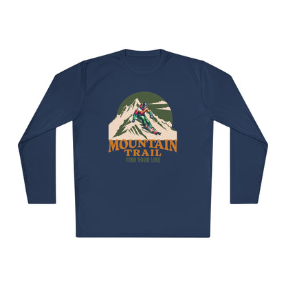 Mountain Trail Long Sleeve Tee - Find Your Line, Outdoor Adventure Shirt