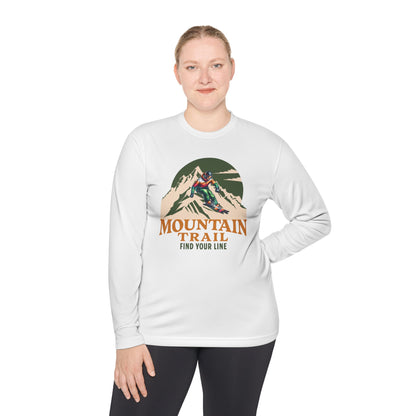 Mountain Trail Long Sleeve Tee - Find Your Line, Outdoor Adventure Shirt