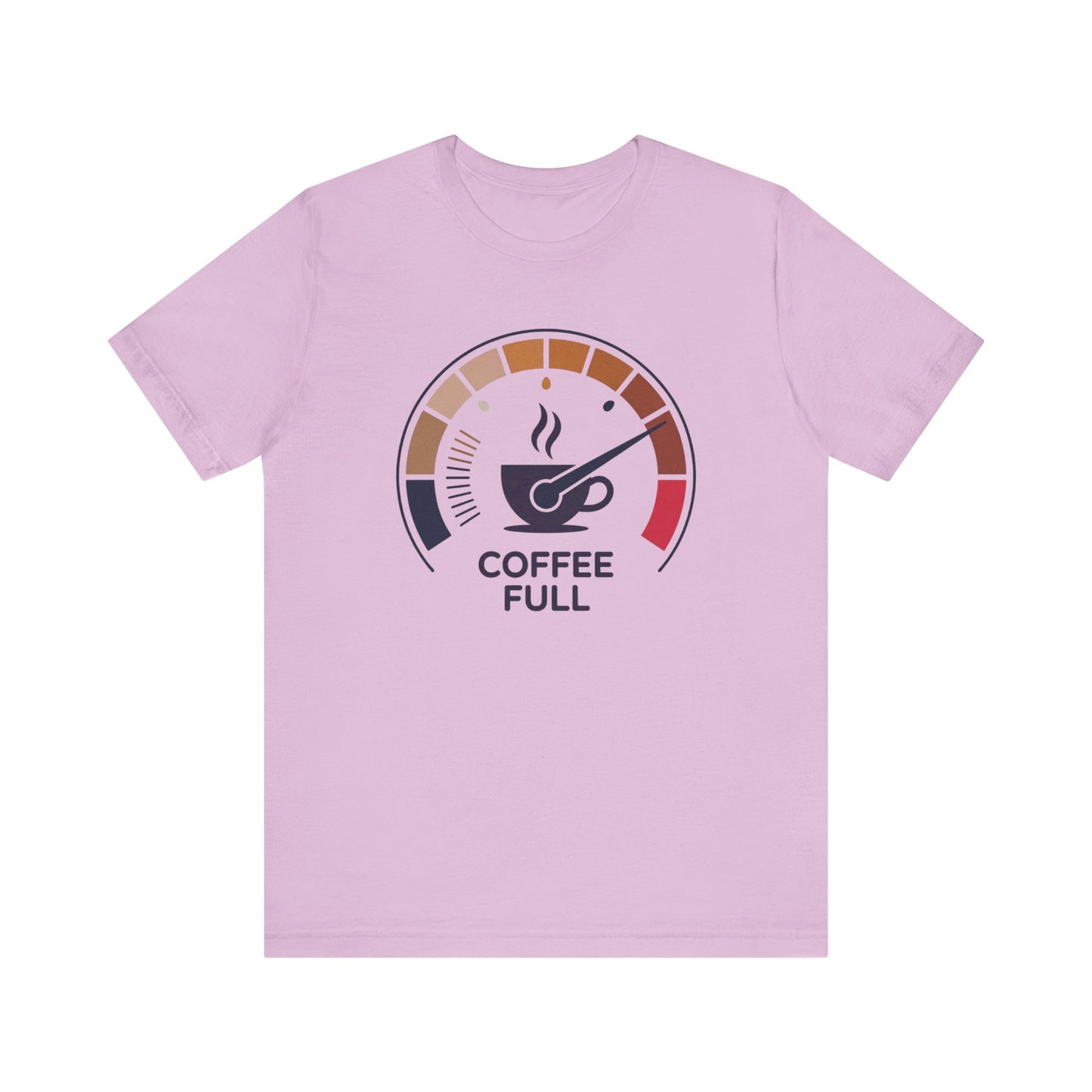 Coffee Full Bella+Canvas Unisex T-Shirt showcasing a coffee-themed graphic design. Ideal for coffee enthusiasts, this stylish tee combines comfort and positivity, aligning with FireBrook Essentials' uplifting apparel offerings.