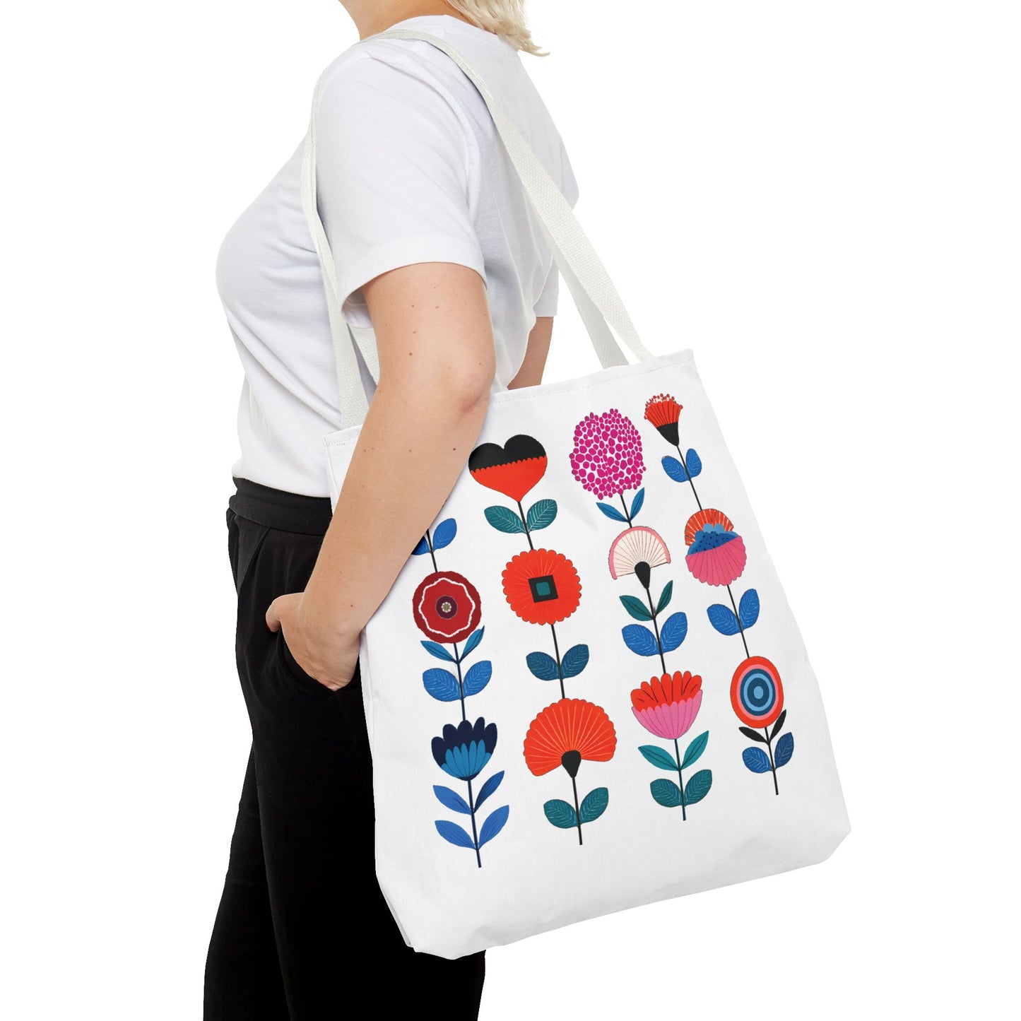 Floral Design Tote Bag