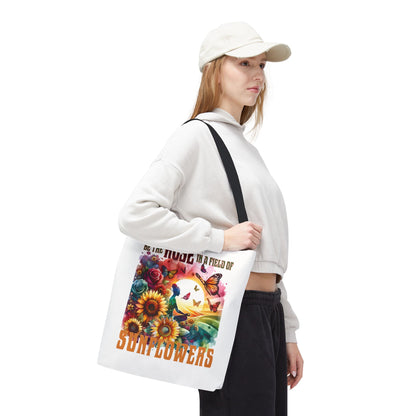 Be the Rose in a Field of Sunflowers Tote Bag