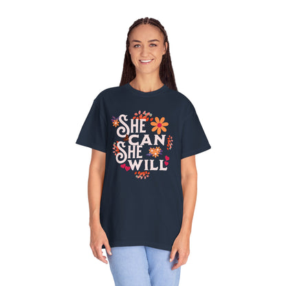 She Can She Will International T-Shirt