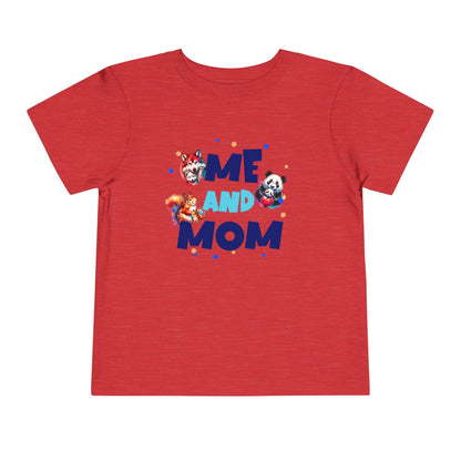 T-shirt pour tout-petits avec motifs d'animaux « Moi et maman »