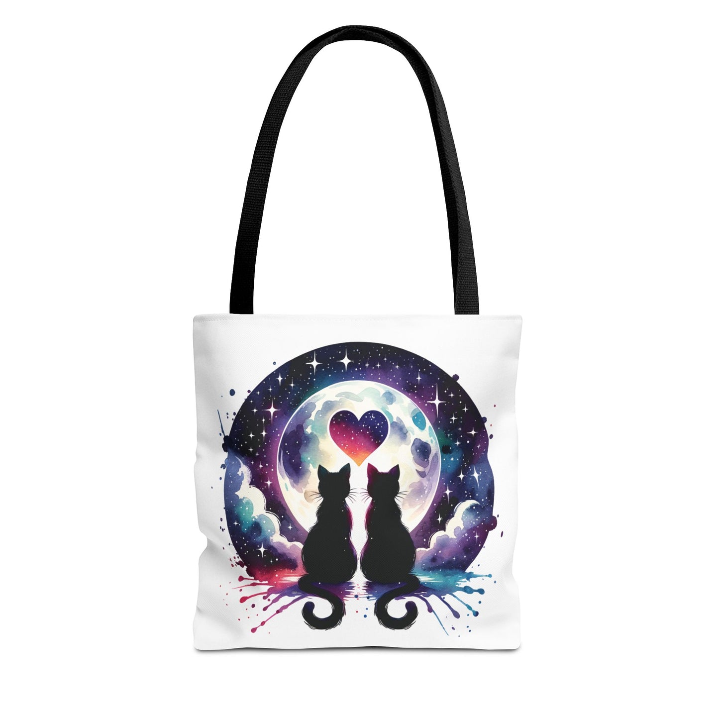 Copy of Cat Lovers Under the Moon Tote Bag: A durable, quirky tote bag adorned with feline charm, perfect for everyday use. Features reinforced handles and spacious design, ideal for cat enthusiasts.