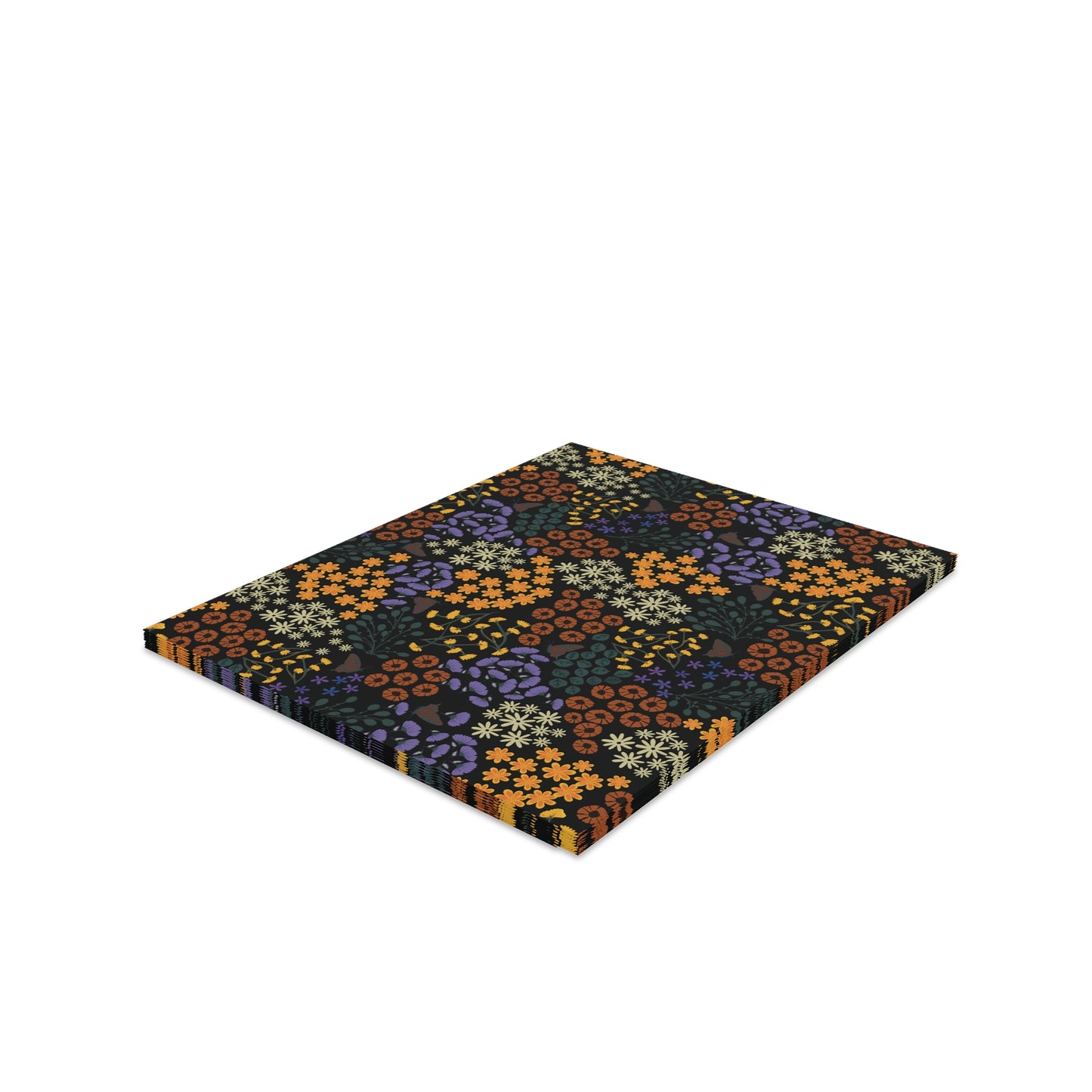 Floral Greeting Cards — Pack of 8/16/24 feature vibrant, full-color floral artwork on a matte finish. Each card comes folded with a matching white envelope, perfect for heartfelt messages.