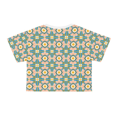 Floral Pattern  Stylish Summer Top for Casual Vibes Crop T-Shirt