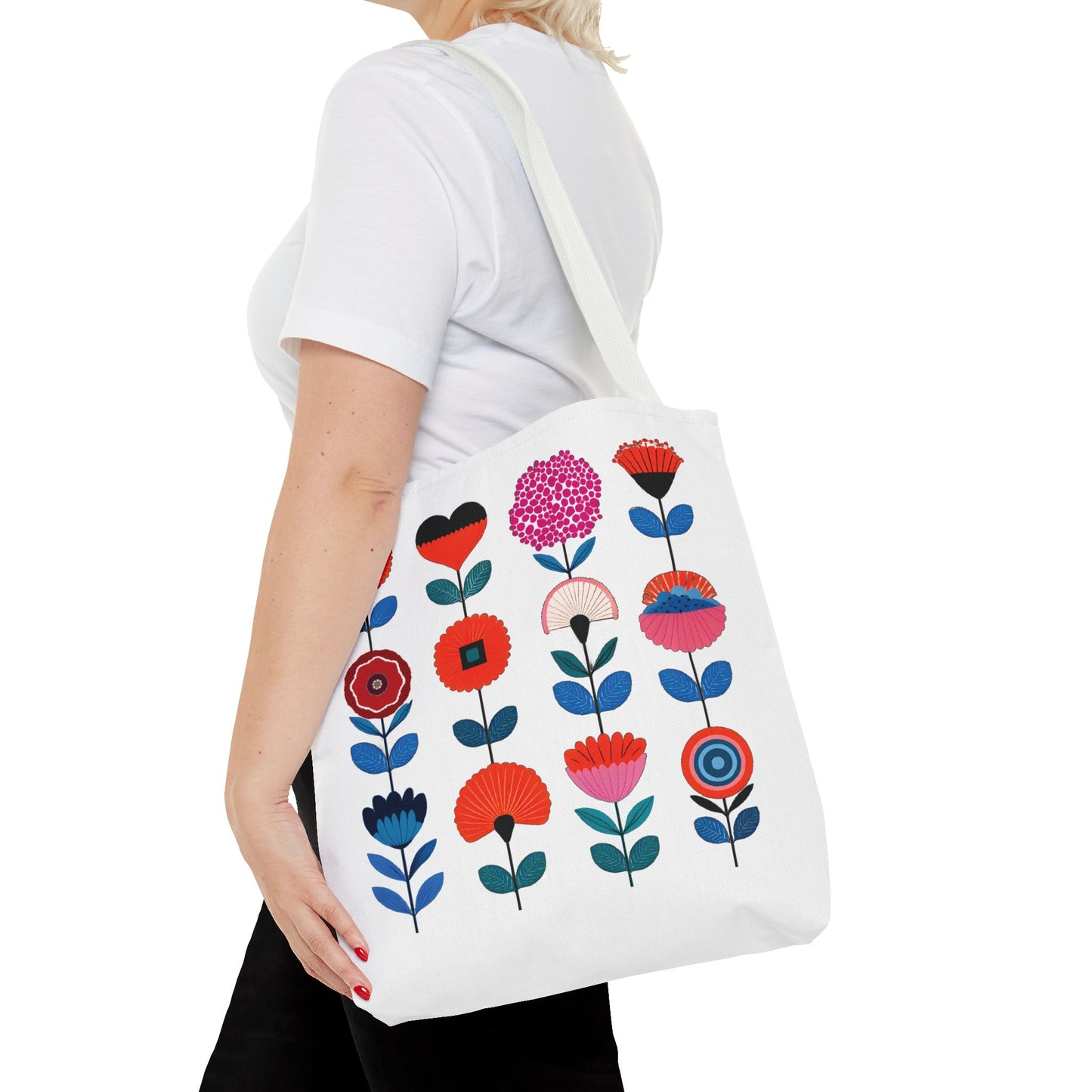 Floral Design Tote Bag