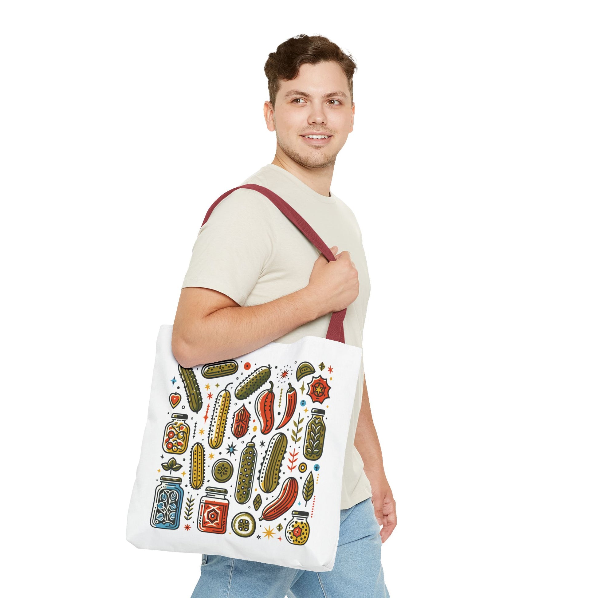 Grocery Tote Bags - Eco-Friendly Reusable Shopping Tote Set showcases durable, 100% polyester bags with reinforced handles, boxed corners, and available in three sizes, ideal for everyday use.