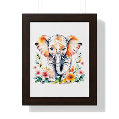 Whimsical Baby Elephant Wall Art