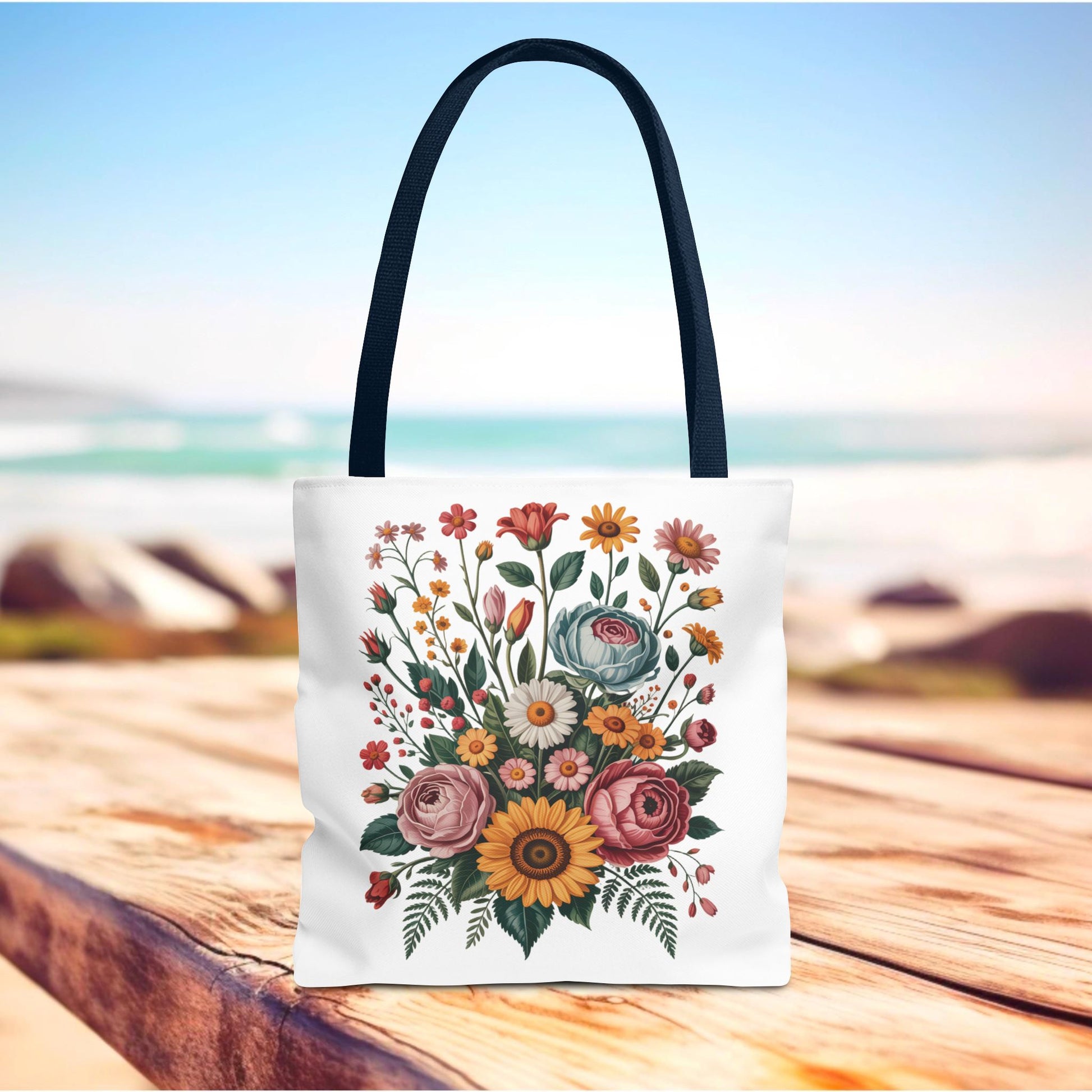 Botanical Vintage Flower Tote Bag featuring a collage of muted pastel floral illustrations with mustard yellow and terracotta accents, perfect for carrying essentials in style. Ideal for nature lovers and floral design enthusiasts.