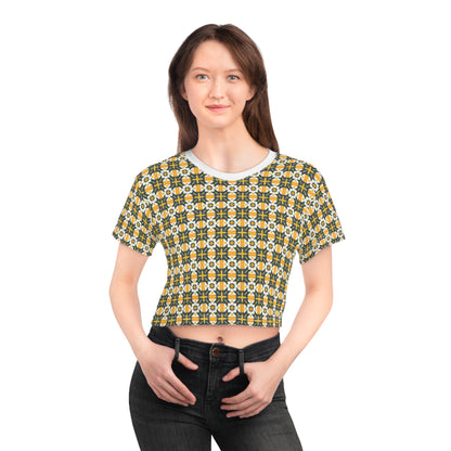 Boho Floral Pattern for Summer Vibes Crop T-Shirt