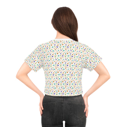 Colorful Abstract Pattern Crop Fun T-Shirt
