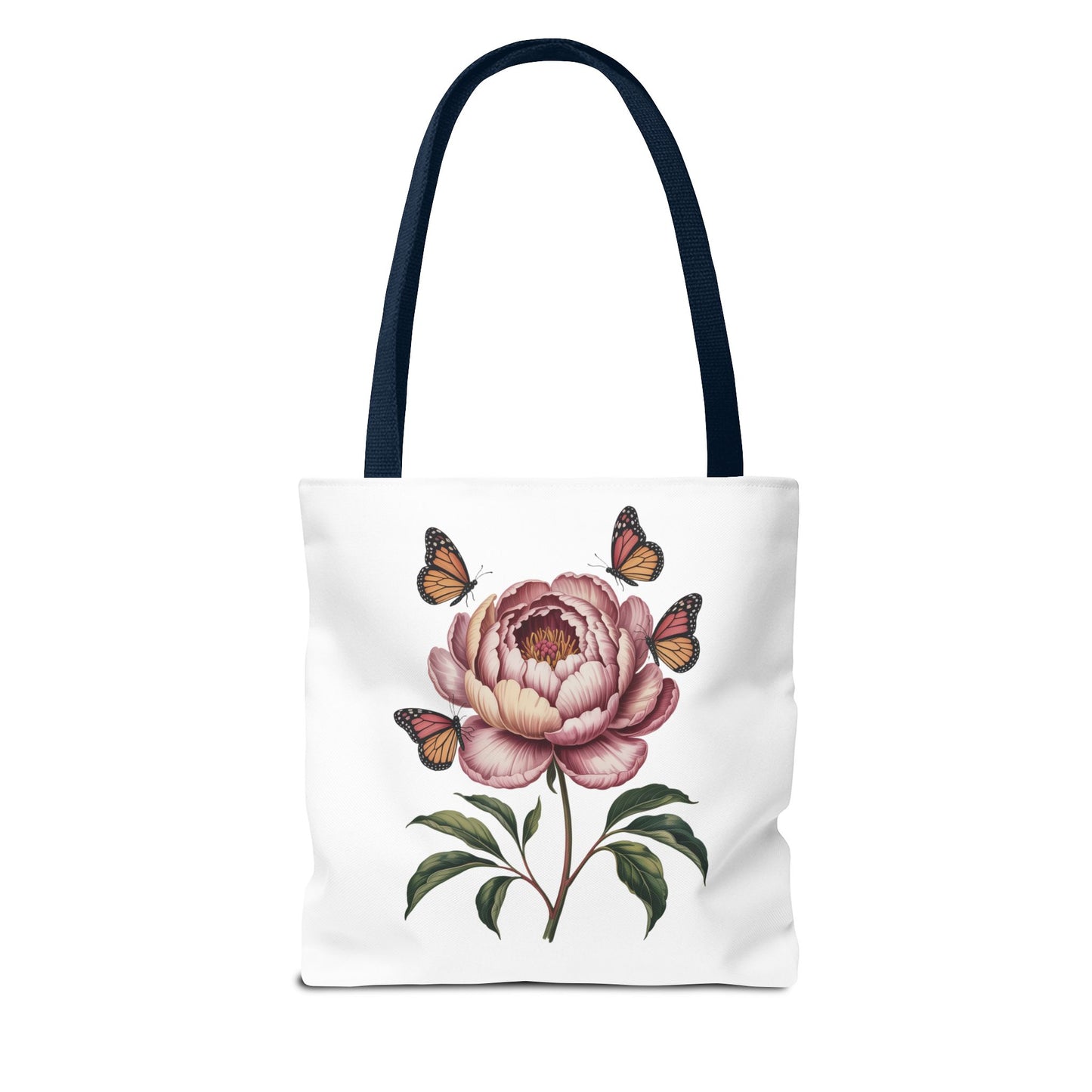 Botanical with Vintage-Inspired Illustration Tote Bag featuring vibrant flowers, intricate leaves, and butterflies, offering a whimsical touch for nature lovers. Perfect for casual outings, embodying FireBrook Essentials' joyful and stylish ethos.