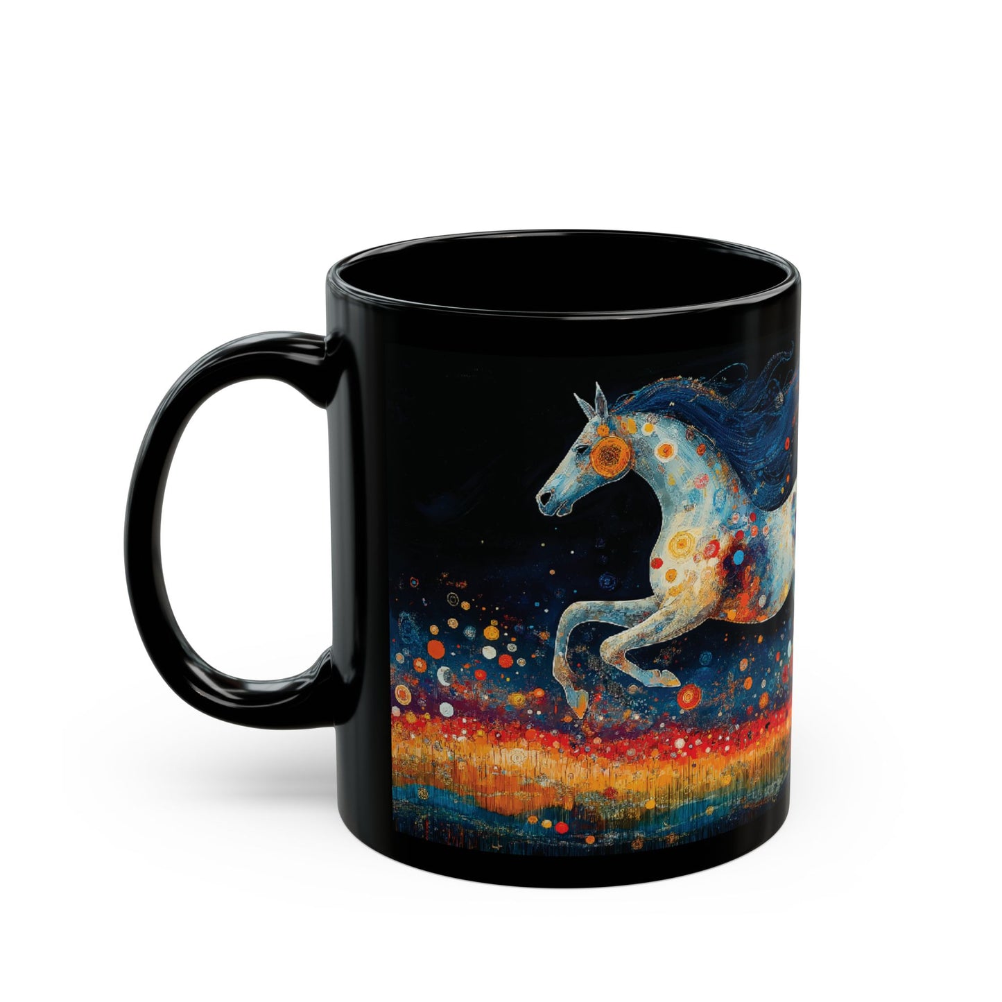 Tasse à motif de cheval blanc majestueux (11 oz, 15 oz)