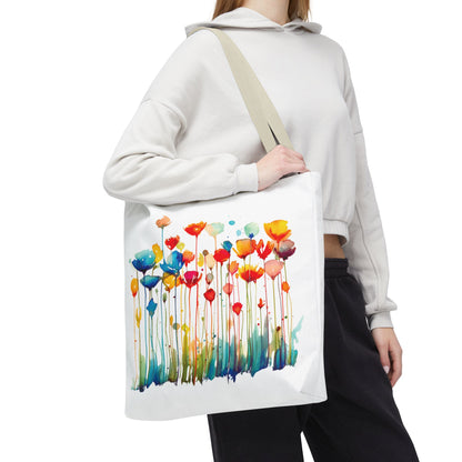 Watercolor Floral Tote Bag