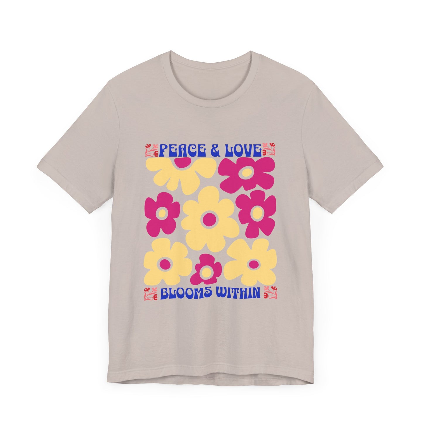 Peace and Love Blooms Within Yoga Tee -