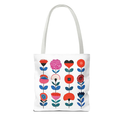 Floral Pattern Tote Bag featuring a vibrant flower design, ideal for carrying essentials with style and durability, offered by FireBrook Essentials.