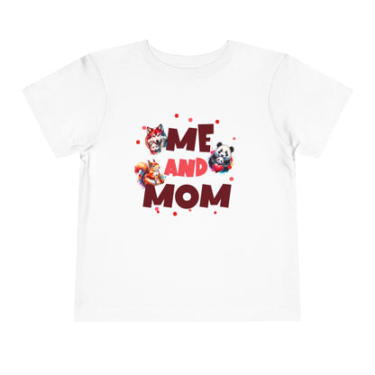 T-shirt pour tout-petits avec motifs d'animaux « Moi et maman »