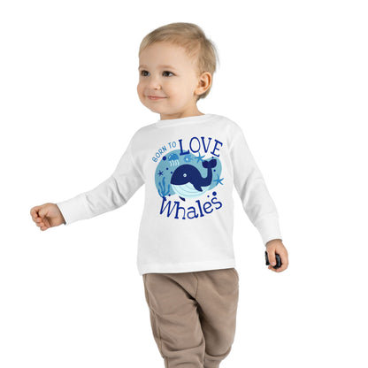 Born to Love Whales - Cute Ocean Toddler T-Shirt