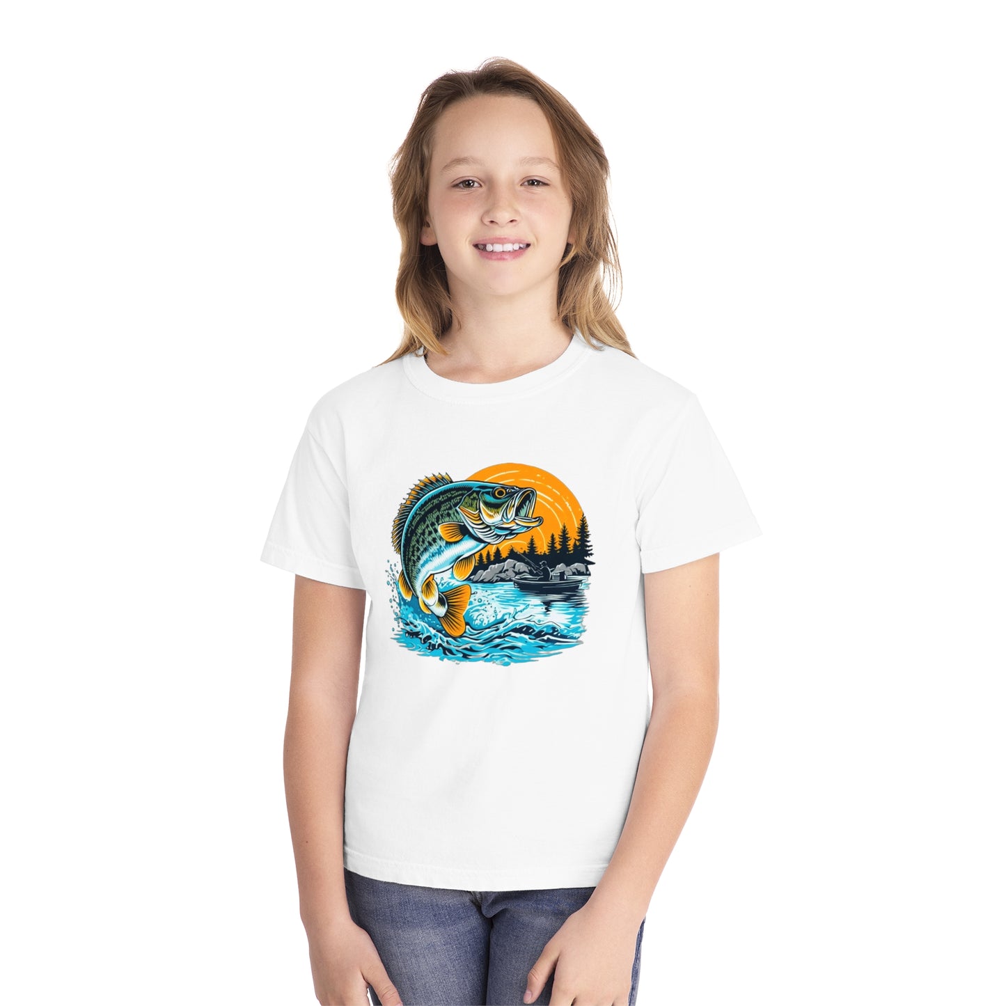 Teen T-shirt  Leaping Bass