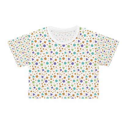 Colorful Abstract Pattern Crop Fun T-Shirt