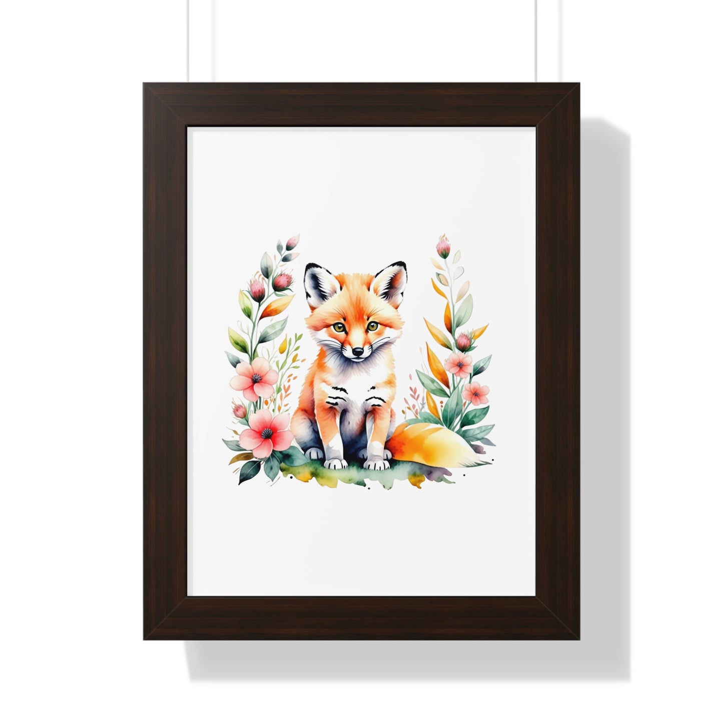 Baby Fox Watercolor Illustration