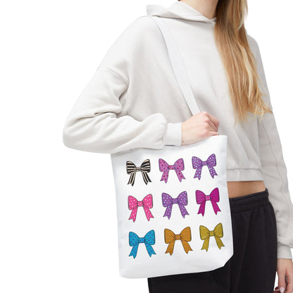 Bow Print Tote Bag